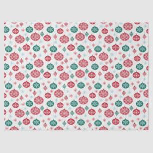 Weihnachts Rote Glocken Baubles Snowflakes Seidenpapier