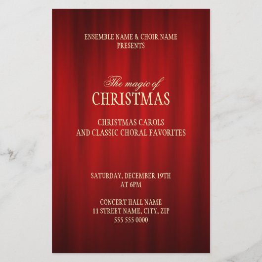 Weihnachts-Rote Kerzen-Event Flyer (Hinten)