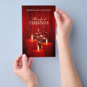 Weihnachts-Rote Kerzen-Event Flyer (Handgriff)