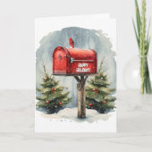 Weihnachts-Rote Mailbox Karte (Vorderseite)