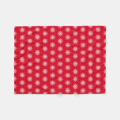 Weihnachts Rote Ornamental G-Clef Snowflake Muster Fleecedecke (Vorderseite (Horizontal))