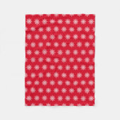 Weihnachts Rote Ornamental G-Clef Snowflake Muster Fleecedecke (Vorderseite)