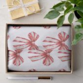 Weihnachts Rote Peppermint Bows auf Weiß Seidenpapier (Geschenk)