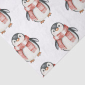 Weihnachts-Rote Peppermint-Pinguine Seidenpapier (Detail)