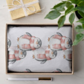 Weihnachts-Rote Peppermint-Pinguine Seidenpapier (Geschenk)