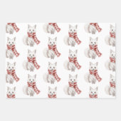 Weihnachts Rote Pfefferminzbaume Füchse Cookies Geschenkpapier Set (Vorderseite 2)