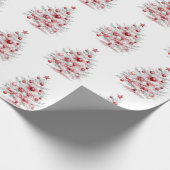 Weihnachts Rote Pfefferminzbaume Geschenkpapier (Ecke)