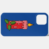 Weihnachts-Rote Pfeiler-Kerze mit Holly Case-Mate iPhone Hülle (Rückseite (Horizontal))