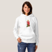 Weihnachts-Rote Pfeiler-Kerze mit Holly Hoodie (Vorne ganz)