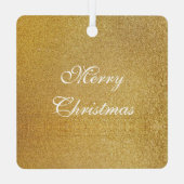 Weihnachts-Rote-Poinsettia-Blume mit Gold-Glitzer Ornament Aus Metall (Rückseite)