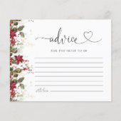 Weihnachts-Rote Poinsettia-Brautparty-Ratenkarte (Vorderseite)