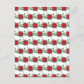 Weihnachts-Rote Poinsettia Hochzeitsunterkünfte Begleitkarte (Rückseite)