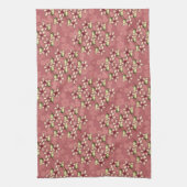 Weihnachts Rote Poinsettia und Schneeflockenmuster Geschirrtuch (Vertikal)