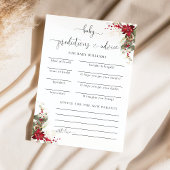 Weihnachts Rote Poinsettia Vorhersagekarte