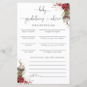 Weihnachts Rote Poinsettia Vorhersagekarte (Vorderseite)