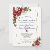 Weihnachts-Rote Probe Poinsettia Einladung (Vorderseite)