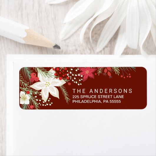 Weihnachts-Rote Rücksendeadresse (Insitu)