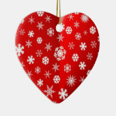Weihnachts Rote Schneeflocke Maßgeschneidert für I Keramikornament (Rechts)