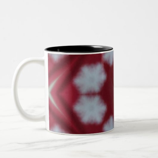 Weihnachts Rote Schneeflocke Tasse (Links)