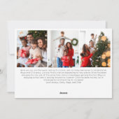 Weihnachts-Rote Schrift Frohe Weihnachten Vier Fot (Rückseite)