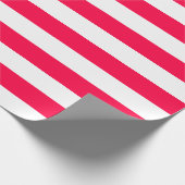 Weihnachts Rote Streifen Elegante Vorlage Geschenkpapier (Ecke)