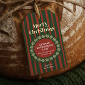 Weihnachts Rote Streifen Handgefertigte Geschenkta Geschenkanhänger