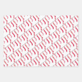 Weihnachts-Rote Strumpf-Wrapper Geschenkpapier Set (Vorderseite 2)