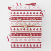 Weihnachts-Rote Strumpf-Wrapper Geschenkpapier Set (Beispiel)