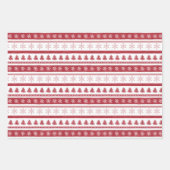 Weihnachts-Rote Strumpf-Wrapper Geschenkpapier Set (Vorderseite)