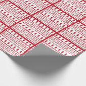Weihnachts-Rote Weihnachtsmuster Geschenkpapier (Ecke)