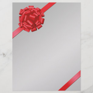 Weihnachts-Roter Bow - Letterhead-Geschichten