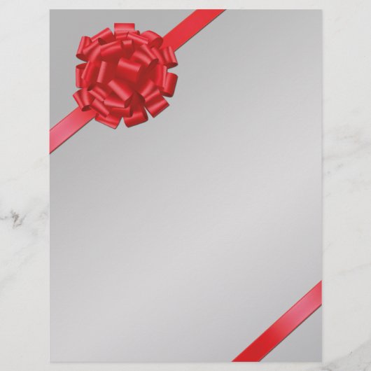 Weihnachts-Roter Bow - Letterhead-Geschichten (Vorderseite)
