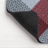 Weihnachts Roter Büffel Kariertes Muster Mousepad (Ecke)