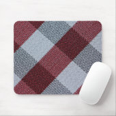 Weihnachts Roter Büffel Kariertes Muster Mousepad (Mit Mouse)