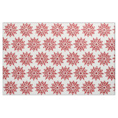 Weihnachts Roter Glitzer Schneeflocken Muster Stoff (Fat Quarter (45,7 x 55,9 cm))