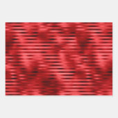 Weihnachts-Roter Glitzer Sparkle Streifen Geschenkpapier Set (Vorderseite 3)