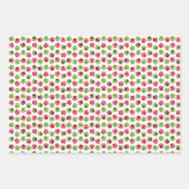 Weihnachts Roter Hund Paw & Holiday Icons Geschenkpapier Set