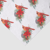 Weihnachts Roter Kardinal Poinsettia Wasserfarbe Seidenpapier (Ausschnitt)