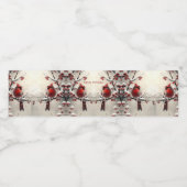 Weihnachts-Roter Kardinal Wasserflasche Wasserflaschenetikett (Einzelnes Label)