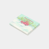 Weihnachts Roter Lieferwagen LKW Post-it Note Pad Post-it Klebezettel (angewinkelt)