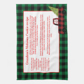 Weihnachts-Roter LKW Green Buffalo Kariertes Rezep Geschirrtuch (Vertikal)