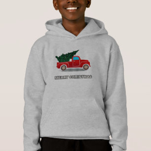 Weihnachts Roter LKW Tree Geschenk für Weihnachten Hoodie