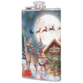 Weihnachts Roter LKW Weihnachtsfest Rustikale Wint Flachmann (Links)