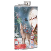 Weihnachts Roter LKW Weihnachtsfest Rustikale Wint Flachmann (Rechts)