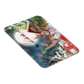 Weihnachts Roter LKW Weihnachtsfest Rustikale Wint Magnet (Rechte Seite)