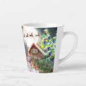 Weihnachts Roter LKW Weihnachtsfest Rustikale Wint Milchtasse (Rechts)