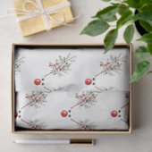 Weihnachts Roter Nasenrenner Rentiere Pine Berries Seidenpapier (Geschenk)