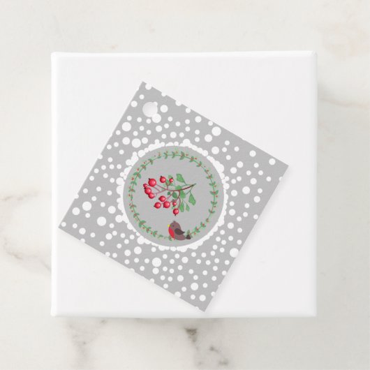 Weihnachts Roter Robin mit den Begleitheften- und Geschenkanhänger (Beispiel)