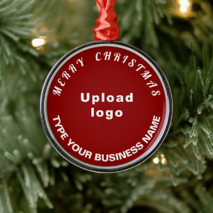 Weihnachts Roter Rundschmuck Ornament Aus Metall