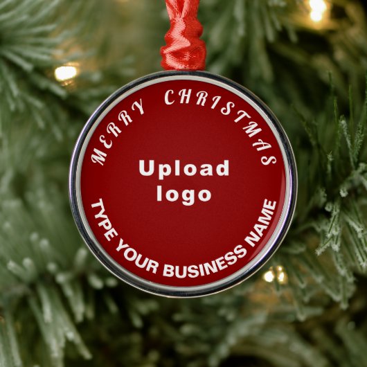 Weihnachts Roter Rundschmuck Ornament Aus Metall (Baum)